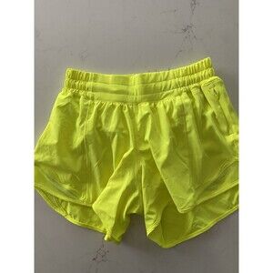 Lululemon Hotty Hot Shorts Womens 4 Highlighter Yellow Athletic